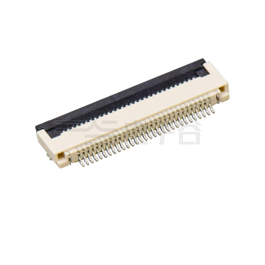 Pitch 0.50mm H2.00mm 卧式下接前掀盖 SMT型 FPC 30Pin 自然色 HF